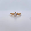 Anillo Solitario Corona 2.75gr / T6 3/4 / Circones Blancos Oro Amarillo 18K $