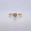 Anillo Solitario 2.85gr / T7 3/4 / Circon Blanco Oro Amarillo 18K $