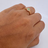 Anillo Halo 1.75gr / T5 1/4 / Circones Blancos Verde Oro Amarillo 18K $