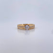 Anillo Solitario 3.2gr / T6 / Circones Blanco Oro Amarillo 18K $