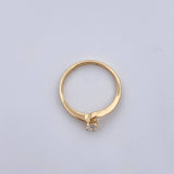 Anillo Solitario 1.55gr / T5 1/4 / Circon Blanco Oro Amarillo 18K $