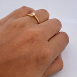 Anillo Solitario 1.55gr / T5 1/4 / Circon Blanco Oro Amarillo 18K $
