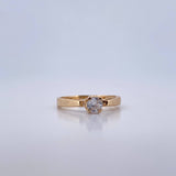 Anillo Solitario 1.9gr / T5 1/4 / Circon Blanco Oro Amarillo 18K $