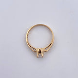 Anillo Solitario 1.9gr / T5 1/4 / Circon Blanco Oro Amarillo 18K $