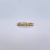 Anillo Churumbela 1.8gr / T5 / Circones Blancos Oro Amarillo 18K $