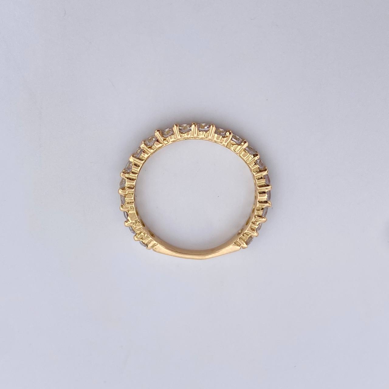 Anillo Churumbela 1.8gr / T5 / Circones Blancos Oro Amarillo 18K $