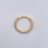 Anillo Churumbela 1.8gr / T5 / Circones Blancos Oro Amarillo 18K $