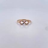 Anillo Infinito 1.05gr / T5 1/2 / Circones De Colores Oro Amarillo 18K $