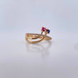 Anillo Lineas 2.5gr / T6 1/2 / Circones Blancos Fucsia Azul Oro Amarillo 18K $