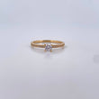 Anillo Solitario 1.45gr / T7 1/2 / Circones Blancos Oro Amarillo 18K $
