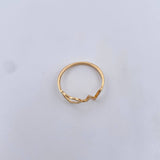 Anillo Silueta Corazon Linea Vida 1.2gr / T6 1/4 / Liso Oro Amarillo 18K $