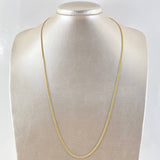 Cadena Cubana Tibetana 2.35gr / 60cm / 1.8mm Oro Amarillo +1 18K