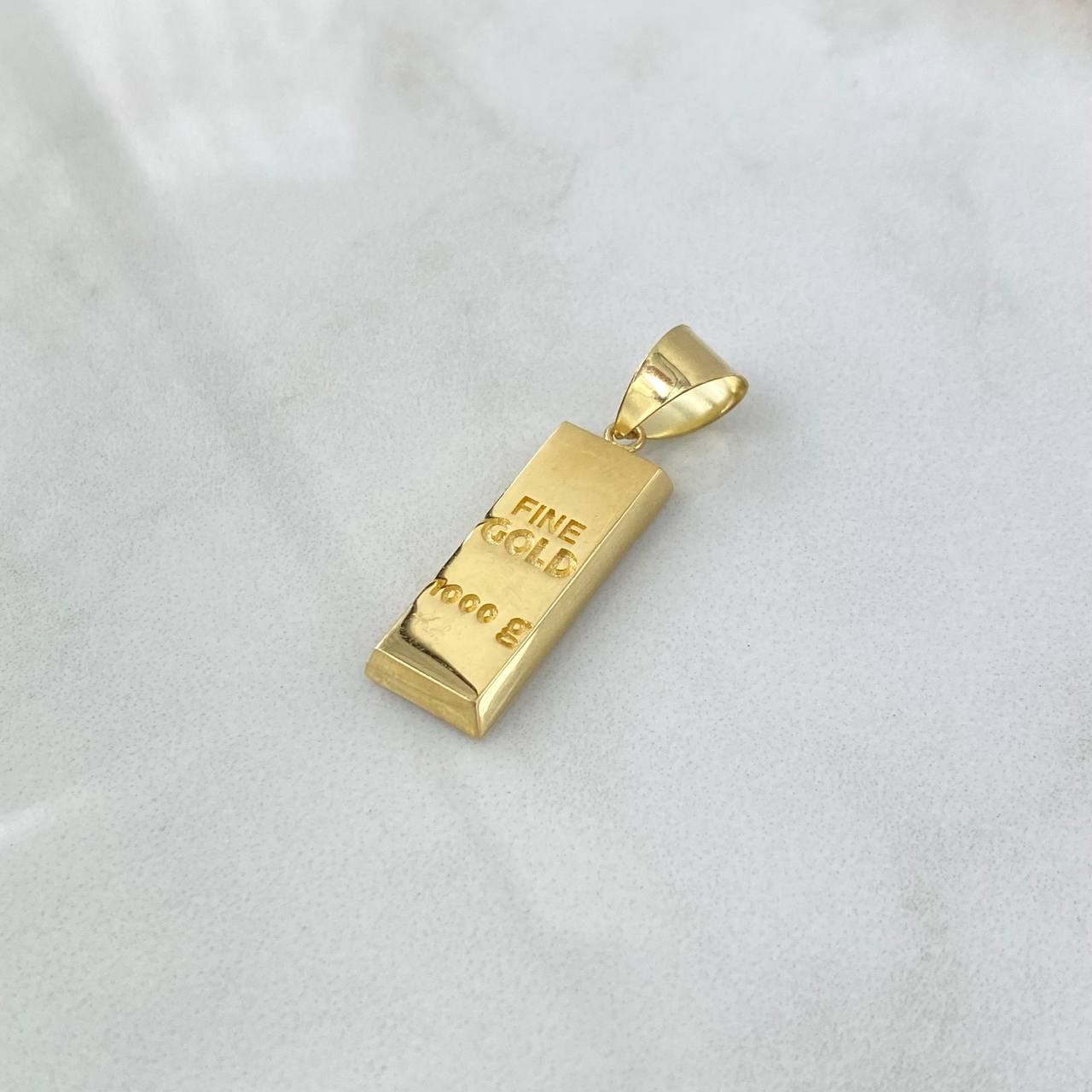 Dije Lingote 2.6gr / 3.1cm / 9mm Oro Amarillo +4 18K