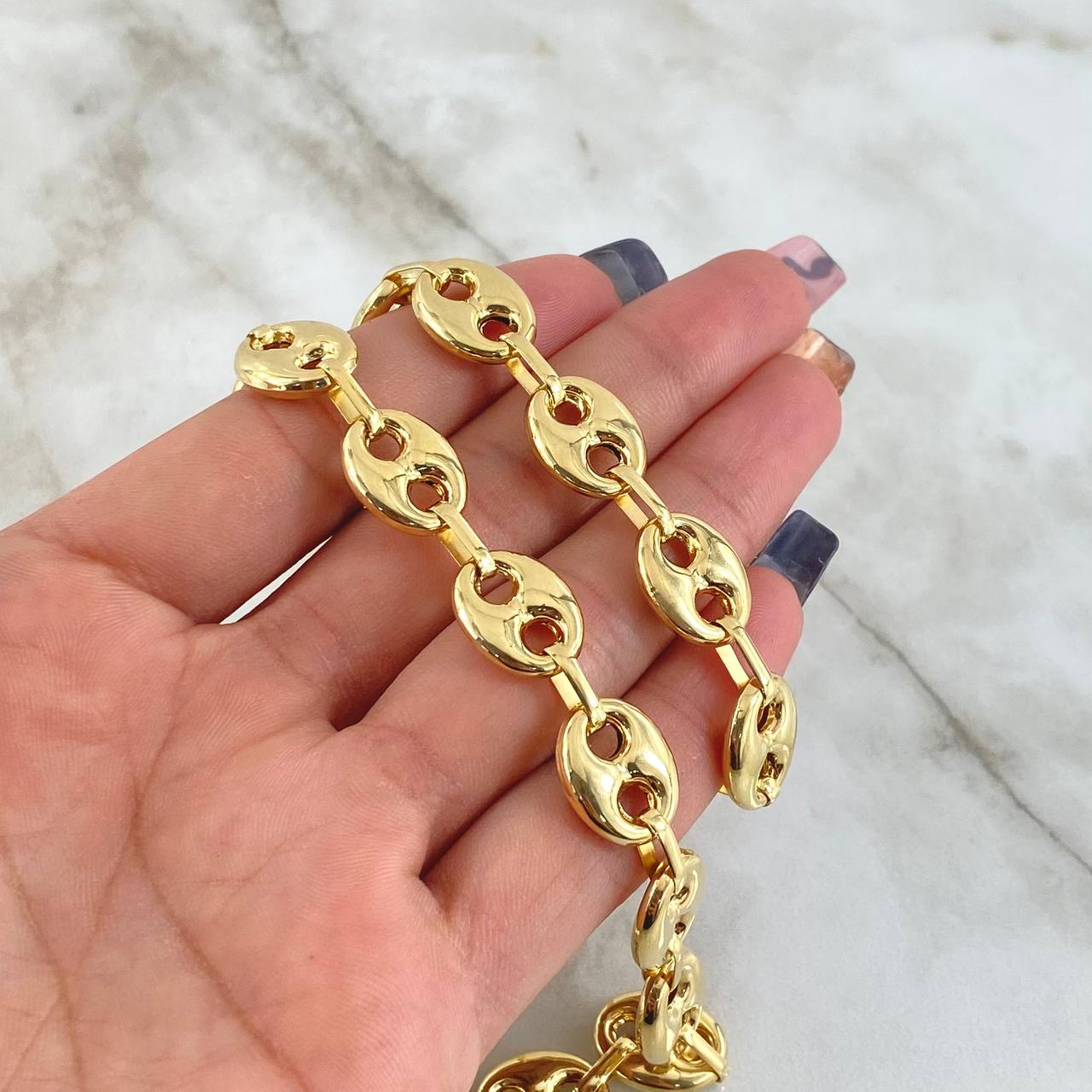 Cadena GC 37.65gr / 70cm / 11.3mm Lisa Oro Amarillo 18K ©
