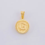 Dije Letra G Marco Bordeado 0.6g / 1.7cm Oro Amarillo 18K