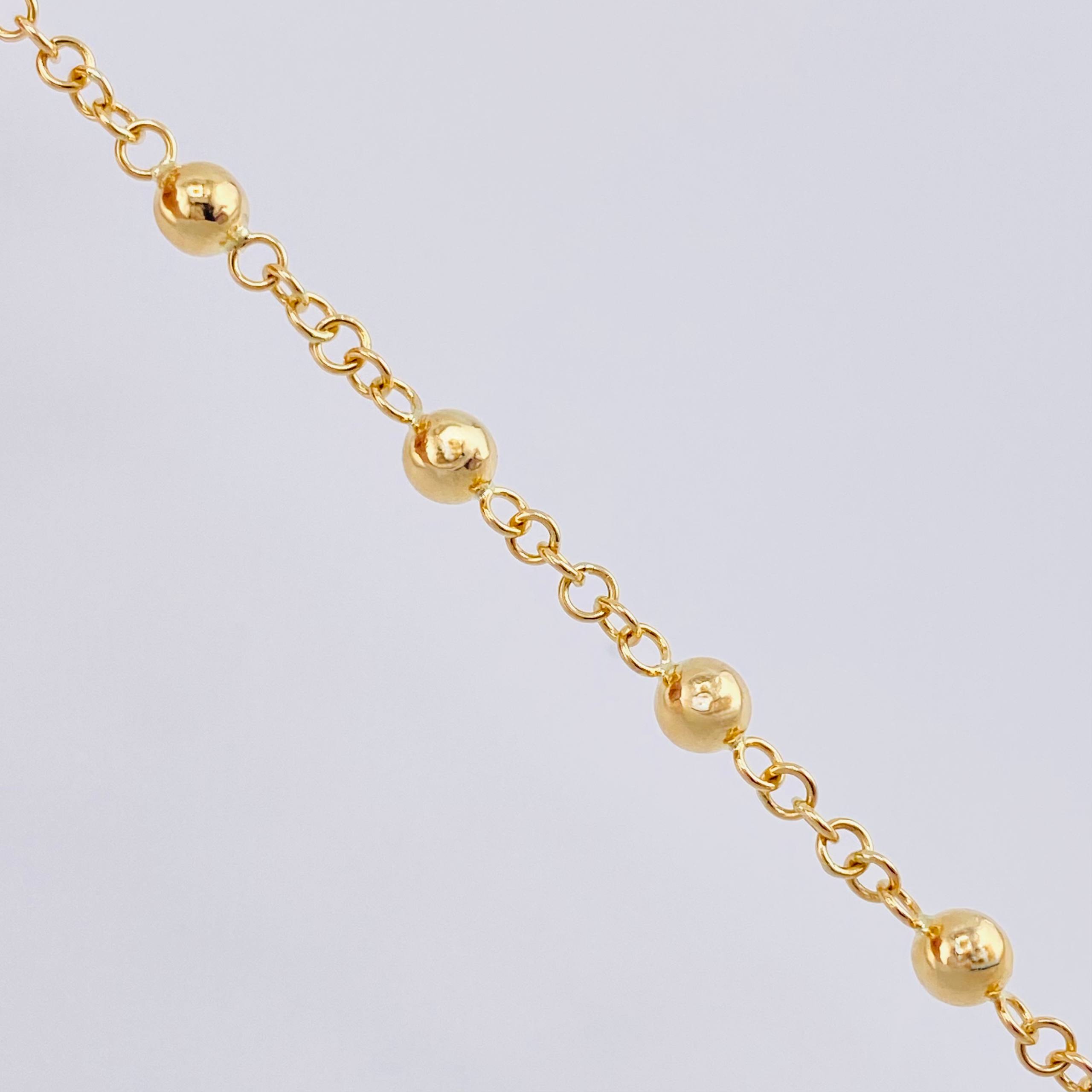 Pulso Denario Virgen Milagrosa 3.3gr / 20cm / 2.95mm Oro Amarillo 18K *
