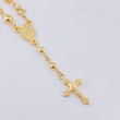 Tobillera Denario Virgen Milagrosa Cruz Cristo 3.9 g / 24,5 cm / 4 mm - 3 mm Oro Amarillo 18K