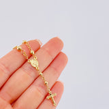 Pulso Denario Virgen Milagrosa 3.3gr / 20cm / 2.95mm Oro Amarillo 18K *