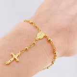 Pulso Denario Virgen Milagrosa 3.3gr / 20cm / 2.95mm Oro Amarillo 18K *
