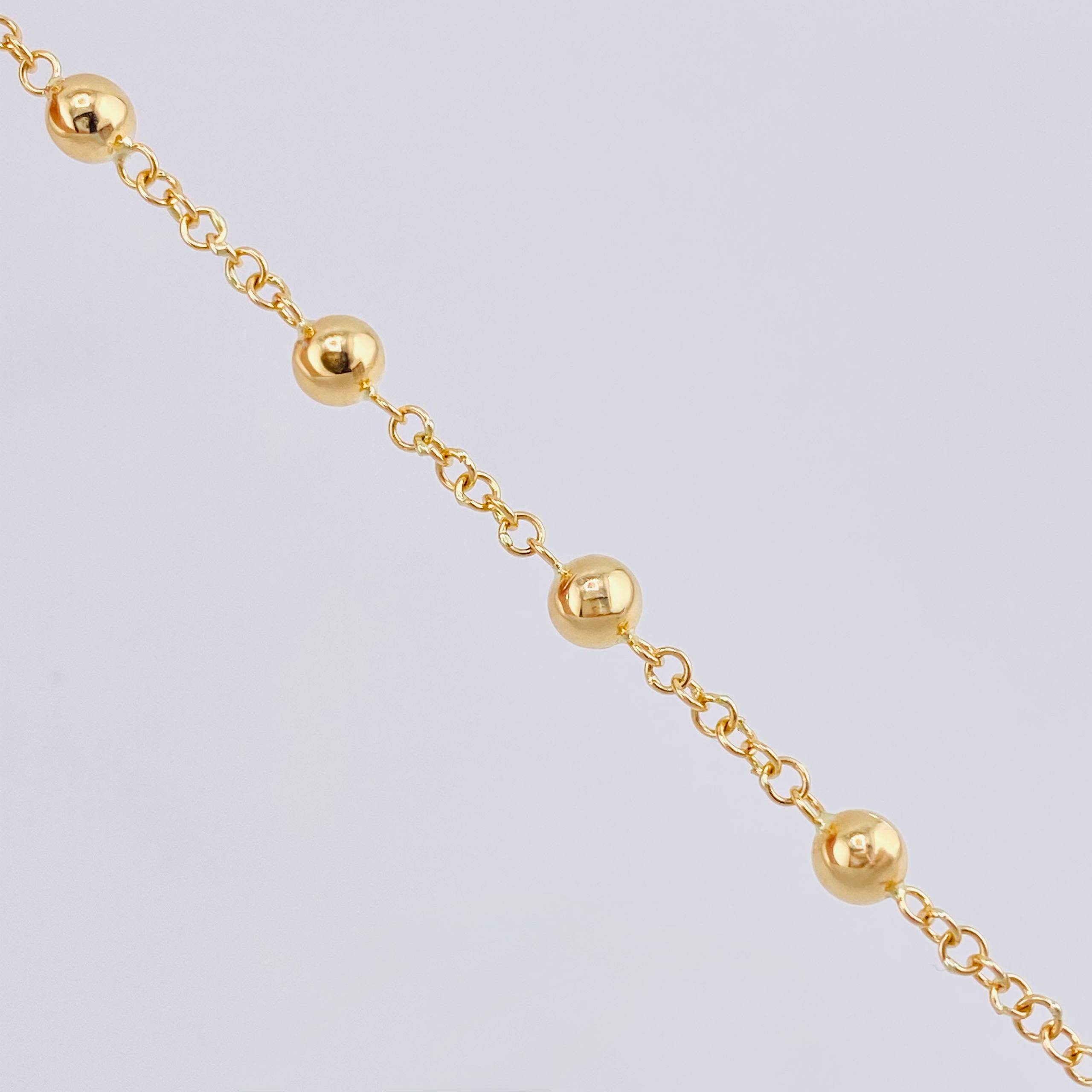 Tobillera Denario Virgen Milagrosa 5.1gr / 23cm / 4.7mm Oro Amarillo 18K