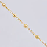 Tobillera Denario Virgen Milagrosa Cruz Cristo 5.25 g / 26,5 cm / 5 mm - 6 mm Oro Amarillo 18K