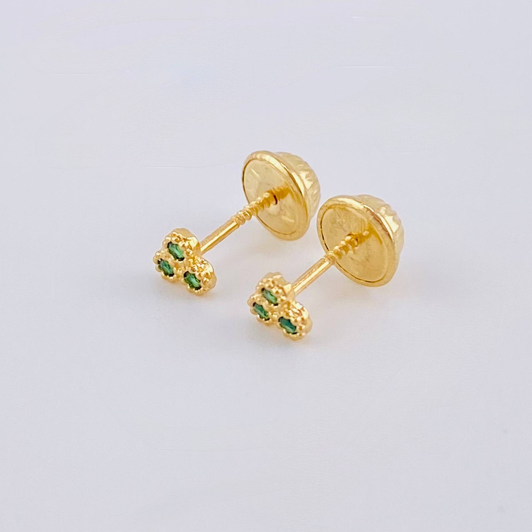 Topos Trio Colmena 0.55gr / 3.7mm Oro Amarillo 18K