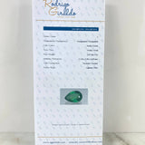 Anillo Halo En Pera 4.4gr / T6 1/2 / Esmeraldas 2.43 Qts - Diamantes Blancos 30Pts Oro Blanco 18K (Joya)