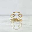 Anillo Silueta Oso TS 2.55gr / T5 3/4 / Oro Amarillo 18K