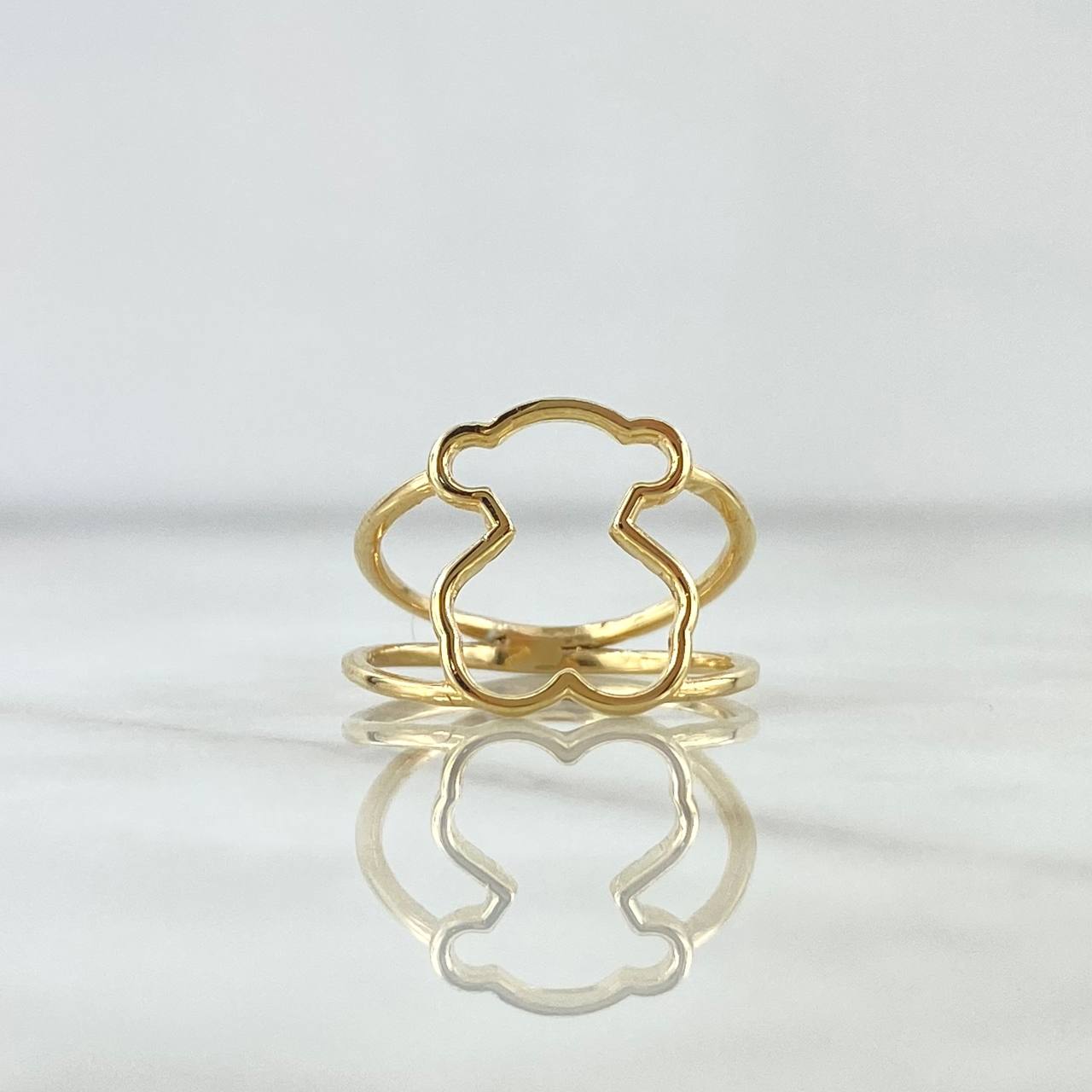Anillo Silueta Oso TS 2.7gr / T6 / Oro Amarillo 18K ©