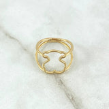 Anillo Silueta Oso TS 2.7gr / T6 / Oro Amarillo 18K ©