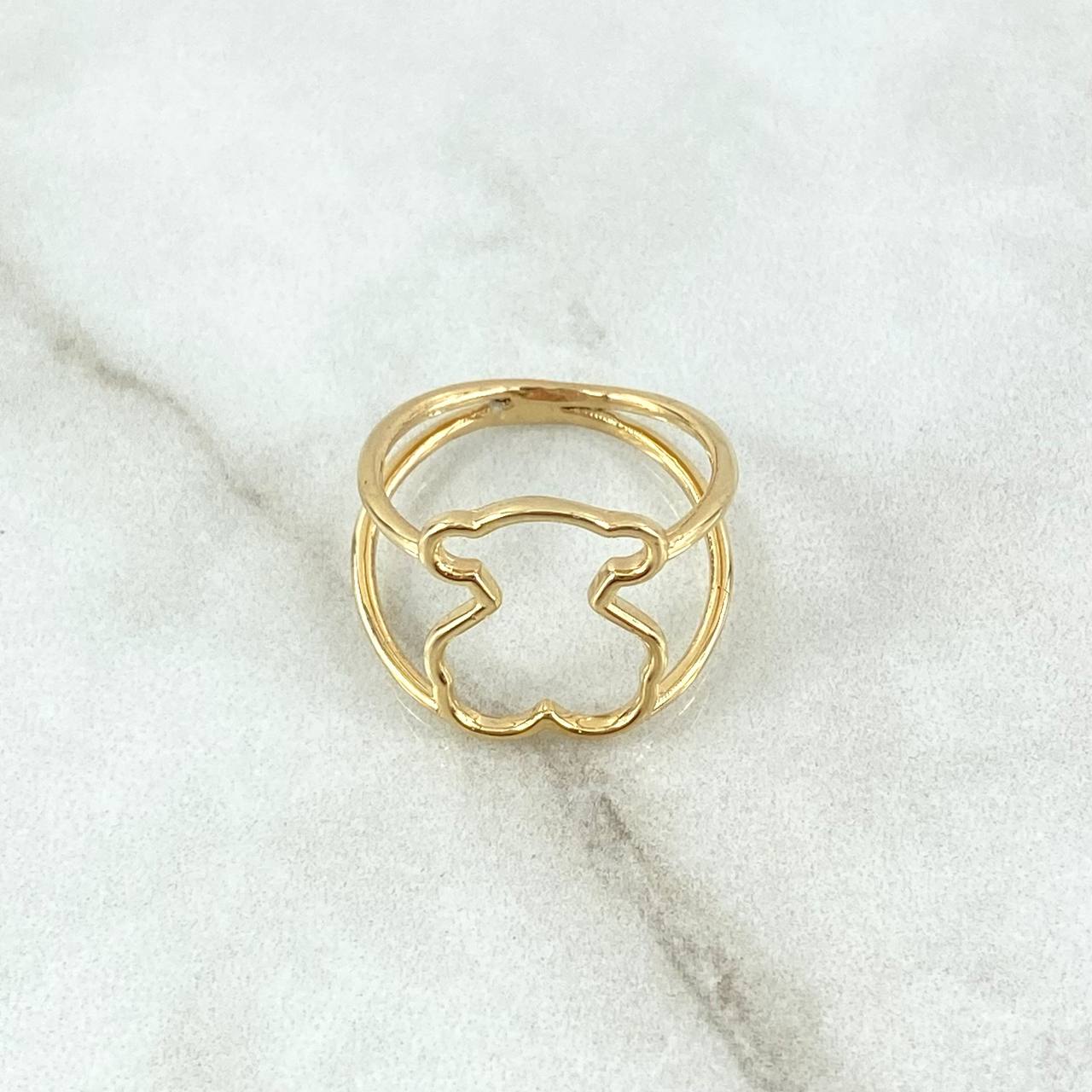 Anillo Silueta Oso TS 2.45gr / T5 3/4 / Oro Amarillo 18K