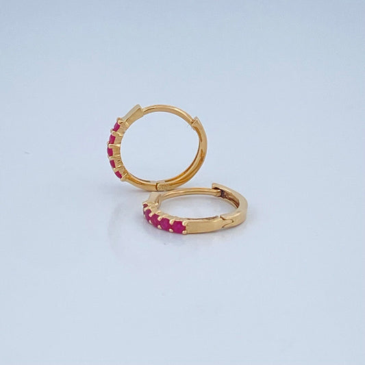 Candongas Carril 1.45gr / 1.2cm / Oro Amarillo 18K &