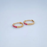 Candongas Carril 1.45gr / 1.2cm / Oro Amarillo 18K &