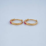 Candongas Carril 1.45gr / 1.2cm / Oro Amarillo 18K &