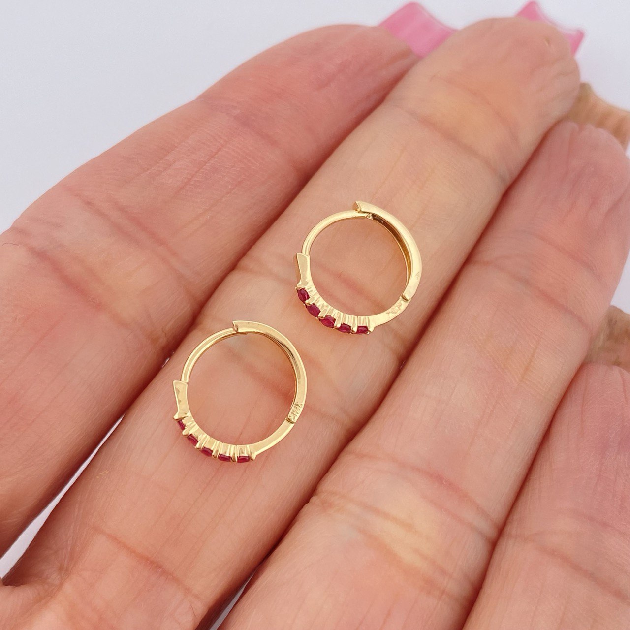 Candongas Carril 1.45gr / 1.2cm / Oro Amarillo 18K &