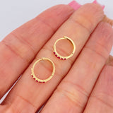 Candongas Carril 1.45gr / 1.2cm / Oro Amarillo 18K &