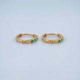 Candongas Carril 1.45gr / 1.2cm / Oro Amarillo 18K &