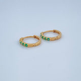 Candongas Carril 1.05gr / 1.2cm / Oro Amarillo 18K &
