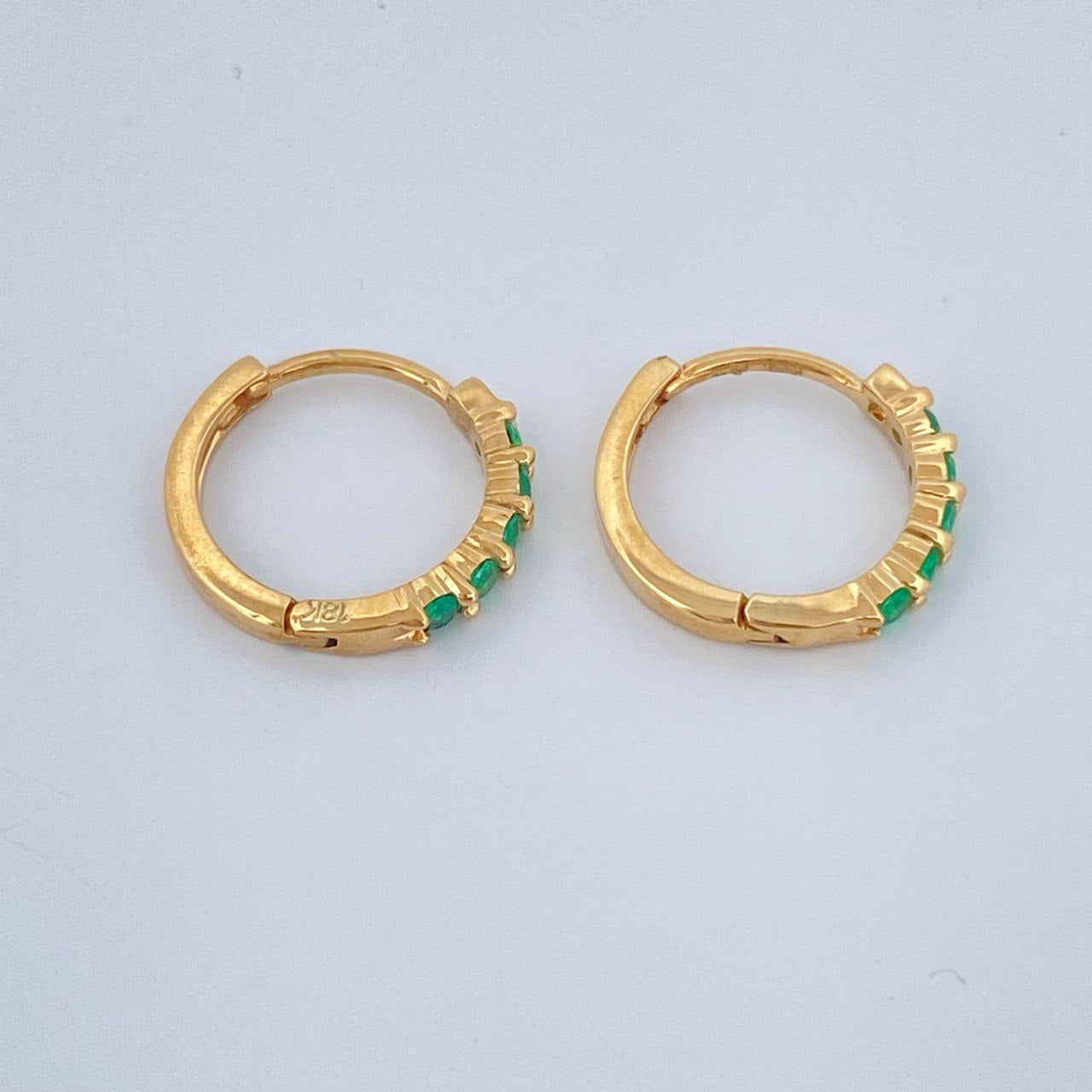 Candongas Carril 1.45gr / 1.2cm / Oro Amarillo 18K &