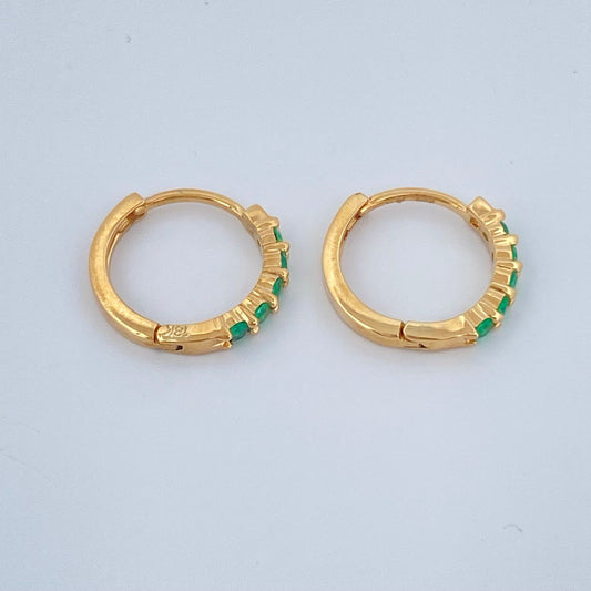 Candongas Carril 1.45gr / 1.2cm / Oro Amarillo 18K &
