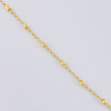 Pulso Tipo Militar Diamantado 1.5 g / 18.5 cm / 3 mm Oro Amarillo 18K