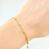 Pulso Tipo Militar Diamantada 1.5 g / 18.5 cm / 3 mm Oro Amarillo 18K