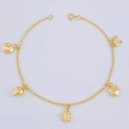 Pulso Espiga Dijes 2.75 g / 18 cm / 1.6 mm Oro Amarillo 18K