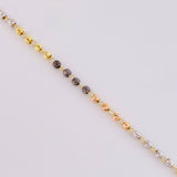 Pulso Tipo Militar Diamantado 2.45 g / 19 cm / 3 mm Tres Oros 18K
