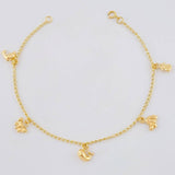 Pulso Espiga Dijes Animales 2.6 g / 19 cm / 1.6 mm Oro Amarillo 18K