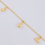 Pulso Espiga Dijes Animales 2.7 g / 19 cm / 1.6 mm Oro Amarillo 18K