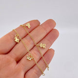 Pulso Espiga Dijes Animales 2.7 g / 19 cm / 1.6 mm Oro Amarillo 18K