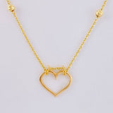 Cadena Aro Seguido Silueta Corazón 4 g / 43 cm / 1.6 mm Oro Amarillo 18K