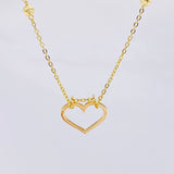 Cadena Aro Seguido Silueta Corazón 4 g / 43 cm / 1.6 mm Oro Amarillo 18K