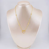 Cadena Aro Seguido Silueta Corazón 4 g / 43 cm / 1.6 mm Oro Amarillo 18K